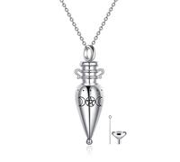 YFN Collana con ciondolo a forma di dea della luna per cenere, in argento Sterling, per donne e uomini
