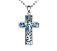 YFN Collana da donna in argento Sterling con ciondolo a forma di albero della vita, con ciondolo a forma di albero della vita, per uomo e donna, regalo cristiano