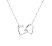 YFN Collana in argento Sterling con doppia staffa a forma di cavallo, regalo per compleanno, 45,7 cm, per mamma, donna, moglie, 15mm x 16mm, Argento sterling, Nessuna informazione