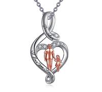 YFN Figlia collana regalo per figlia di papà in argento Sterling figlia ti amo per sempre infinito ciondolo gioielli per donne ragazze compleanno Natale, Argento sterling, Nessuna pietra preziosa