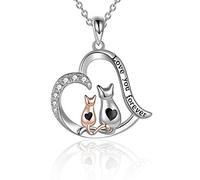 YFN Gatto Collana Argento Sterling Madre Figlia Ciondolo Infinito Cuore Pendente Gioielli Regali per le Donne Mamma Ragazza