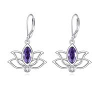 YFN Lotus Orecchini da donna in argento sterling 925, con fiore, idea regalo per ragazze, Argento sterling, Nessuna pietra preziosa