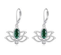 YFN Lotus Orecchini da donna in argento sterling 925, con fiore, idea regalo per ragazze, Argento sterling, Nessuna pietra preziosa