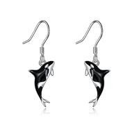 YFN Orca Killerwal Orecchini da donna in argento Sterling Orca Whale Regali, Argento sterling
