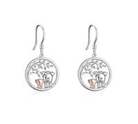 YFN Orecchini a forma di elefante, in argento Sterling, con ciondolo a forma di elefante, gioiello per compleanno, regalo per donne, mamma, nonna