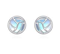YFN Orecchini a perno a forma di pallavolo, in argento Sterling 925, per donne e ragazze, gioielli da pallavolo, regali per giocatori di pallavolo