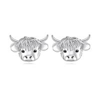 YFN Orecchini da donna a forma di corteccia, in argento Sterling con animali, da appendere a bue, idea regalo per donna