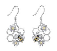 YFN Orecchini da donna in argento Sterling con margherite, idea regalo per donna