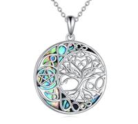 YFN Regali per il 60° compleanno per le donne Collana in argento 925 con albero della vita Gioielli con nodo celtico per la mamma e la figlia