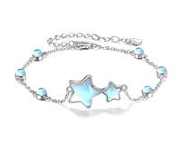 YFN Stella di pietra lunare per le donne Bracciale a stella in argento sterling Regali di gioielli irlandesi per la ragazza madre