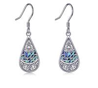 YFN YFN - Orecchini da donna a forma di fiore di loto, in argento Sterling, Argento sterling, Nessuna pietra preziosa