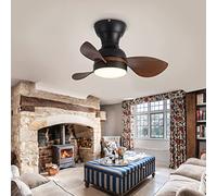 YFouCnd I Piccolo Ventilatore da Soffitto con Luce 56cm DC Lampada Ventilatore Soffitto Silenzioso con Telecomando LED Dimmerabile 6 velocità con Timer Lampadari A Ventola per Camera da Letto-G