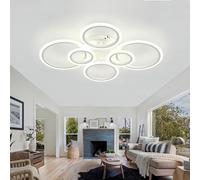 YFouCnd I Smart Plafoniera Soffitto Soggiorno Dimmerabile Moderno Bambini Plafoniere Con Telecomando APP Camera Da Letto Sala Lampadari Design Con Funzione Di Memoria Cucina Φ 80cm-White