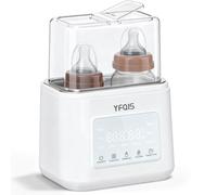 YFQIS Scaldabraccia per bambini, 10 in 1, scaldabagno per latte materno e alimenti per bambini, funzione di mantenimento del calore, sterilizzatore per bambini con spegnimento automatico, senza BPA