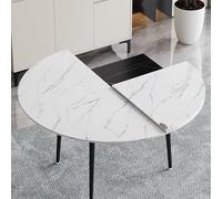 YFQYRB Superficie Copri Tavolo In Legno, Piano Del Tavolo Da Pranzo 180cm, Piano Di Ricambio Rotondo Grande Per Sala Da Pranzo Cucina Soggiorno Ufficio(White,140cm/55.1in)