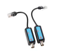 YFSAN Adattatore Moca Ethernet Over Coax Adattatore, 1 Coppia 10/100Mbps 1CH Trasmettitore Coassiale di Rete IP Passivo Extender per Telecamera IP NVR