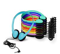 YFSFQS Confezione da 100 cuffie da aula per studenti, bambini, scuole, cablate all'ingrosso, multicolore, 3,5 mm, set di cuffie per biblioteca, Chromebook, laptop, PC, computer