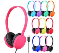 YFSFQS Cuffie USB C Bulk per bambini, classe scuola, confezione da 20, cablate