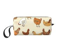 YFSGDLBN A Brood of Chickens - Borsa da viaggio per cosmetici, da viaggio, con stampa di galline, bianco, Taglia unica