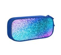 YFSGDLBN Astuccio con paillettes glitterate e stampa a pois di grande capacità, astuccio per cancelleria portatile, Blu, Taglia unica, Portamonete