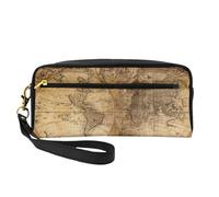 YFSGDLBN Astuccio per matite con mappa del mondo, piccola borsa per trucchi