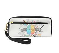 YFSGDLBN Astuccio per matite con stampa cervello umano, piccola borsa per il trucco