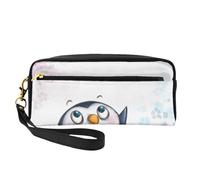 YFSGDLBN Astuccio per matite con stampa "I Love Penguins", piccola borsa per il trucco