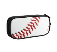YFSGDLBN Baseball Lace Close Up stampato grande capacità matita caso doppio matita sacchetto portatile cancelleria sacchetto, Nero , Taglia unica, Portamonete