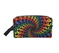 YFSGDLBN Beauty case da viaggio portatile con stampa tie dye con orso che balla