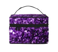 YFSGDLBN Bella borsa per cosmetici con stampa glitter viola