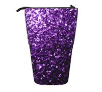 YFSGDLBN Bellissimo astuccio verticale telescopico con stampa glitter viola