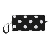 YFSGDLBN Black & White Big Dot Printed Receive Bag Daily Storage Bag Makeup Bag