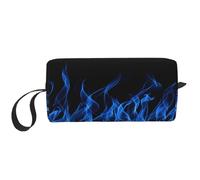 YFSGDLBN Blue Flame Printed Ricevi Bag Daily Storage Bag Makeup Bag