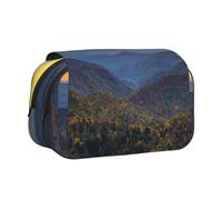 YFSGDLBN Blue Ridge Parkway Mountains - Astuccio portapenne con doppia chiusura a conchiglia, con stampa di montagne