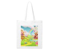 YFSGDLBN Borsa a tracolla in tela stampata Candy Land Tote Bag
