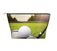 YFSGDLBN Borsa cosmetica da viaggio portatile con stampa a forma di pallina da golf, Nero , Taglia unica