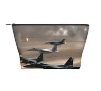 YFSGDLBN Borsa cosmetica da viaggio portatile con stampa aerea da guerra, Nero , Taglia unica