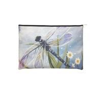 YFSGDLBN Borsa cosmetica riutilizzabile della borsa cosmetica stampata della pittura della libellula