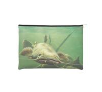 YFSGDLBN Borsa cosmetica riutilizzabile di carta stampata pesce gatto subacqueo