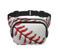 YFSGDLBN Borsa da petto a doppio strato quadrata stampata da baseball con palla sportiva, Nero , Taglia unica
