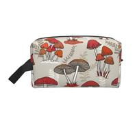 YFSGDLBN Borsa da toeletta con stampa di funghi rossi