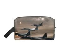 YFSGDLBN Borsa da toeletta da viaggio portatile stampata con aereo da guerra