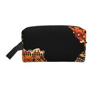 YFSGDLBN Borsa da toilette da viaggio con stampa etnica con mappa africana