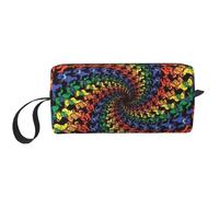 YFSGDLBN Borsa per cosmetici da viaggio con stampa tie dye con orso che balla