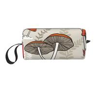 YFSGDLBN Borsa per il trucco con stampa di funghi rossi