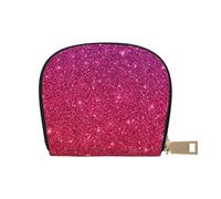 YFSGDLBN Borsa porta carte di credito in pelle stampata con paillettes sfumate e portamonete, bianco, Taglia unica