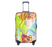 YFSGDLBN Candy Land - Copertura protettiva per valigia, elasticizzata, con stampa, bianco, S