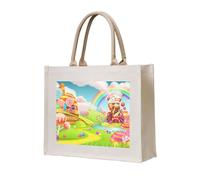YFSGDLBN Candy Land stampato Canvas Carry Tote Bag borsa a tracolla