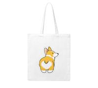 YFSGDLBN carino corgi culo stampato tela shopping bag tote bag borsa a tracolla