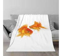 YFSGDLBN Carino pesce rosso stampato Coperta in pile Condizionatore d'aria